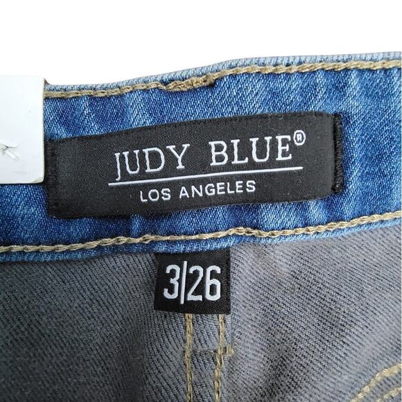 JUDY BLUE Therma Denim Boyfriend Fit High Waist Jeans Womens 3/26 Two Toned - Picture 9 of 16